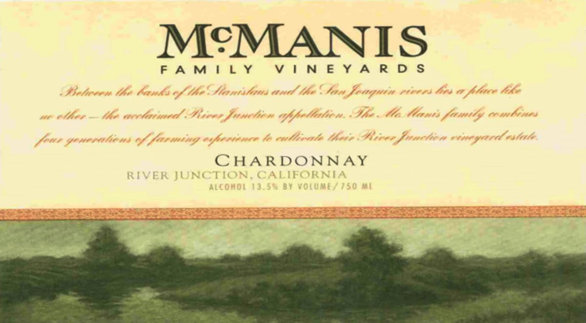 McManis Family Vineyards Chardonnay 2008 Front Label