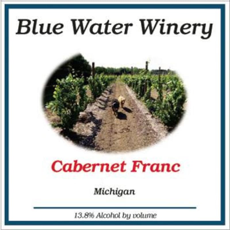 Blue Water Winery and Vineyard Cabernet Franc 2012 Front Label