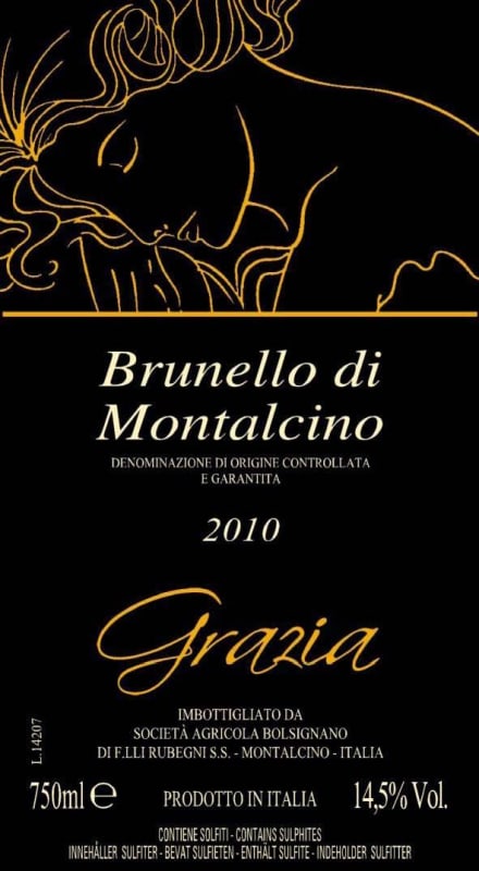 Il Bosco di Grazia Brunello di Montalcino 2010 Front Label