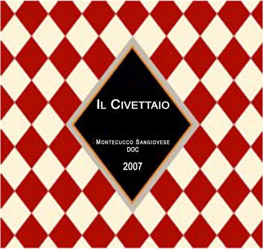 Il Civettaio Montecucco Sangiovese 2007 Front Label