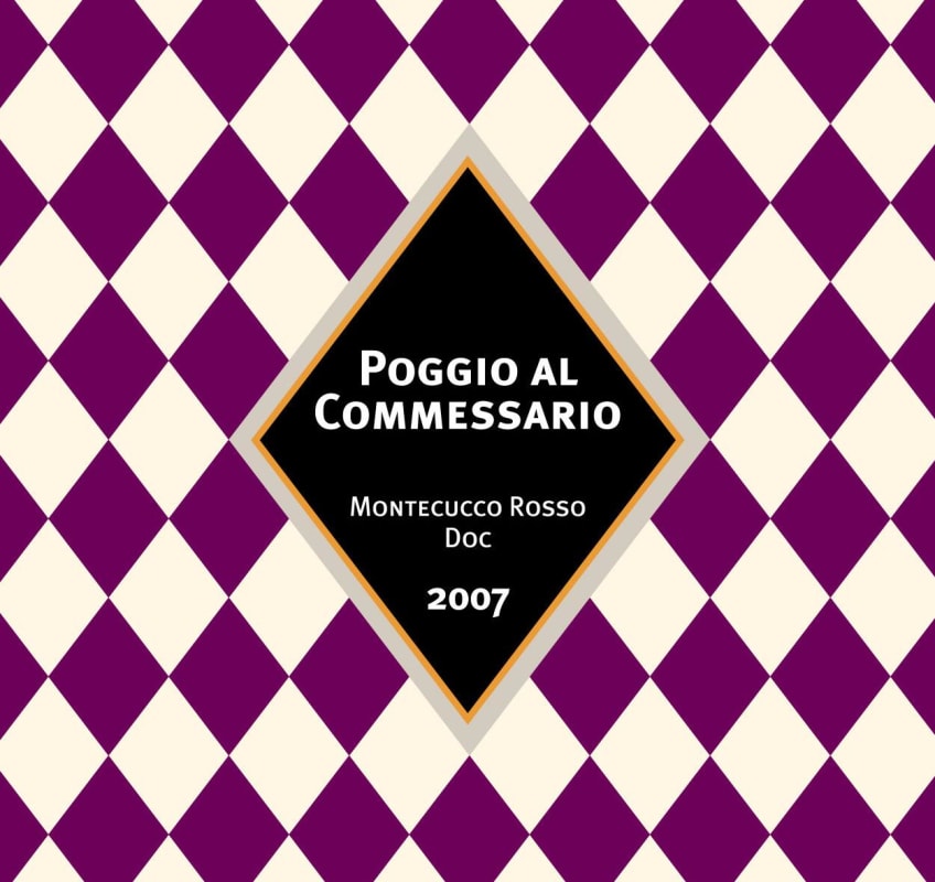 Il Civettaio Montecucco Poggio al Commessario Rosso 2007 Front Label