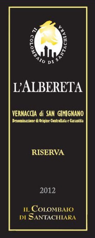 Il Colombaio di Santa Chiara Vernaccia di San Gimignano L'Albereta Riserva 2012 Front Label