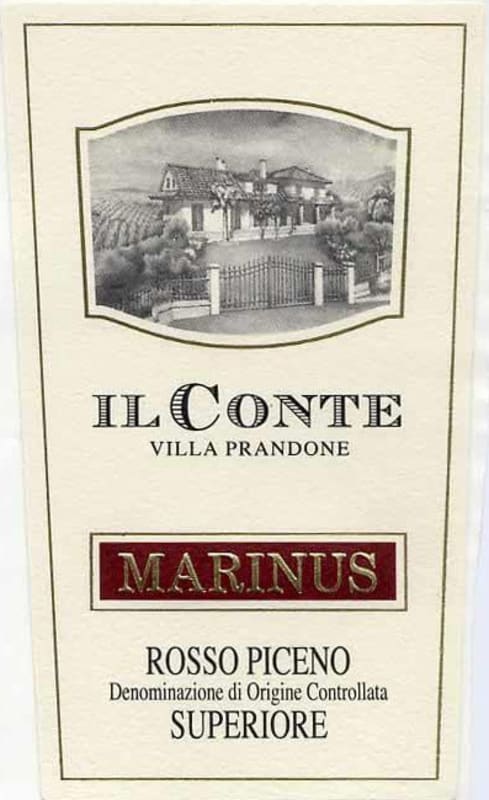 Il Conte Villa Prandone Rosso Piceno Marinus Superiore 2010 Front Label