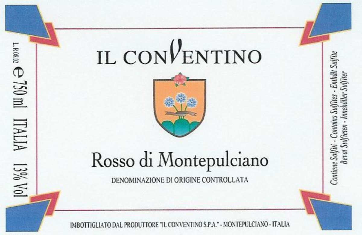 Il Conventino Rosso di Montepulciano 2010 Front Label
