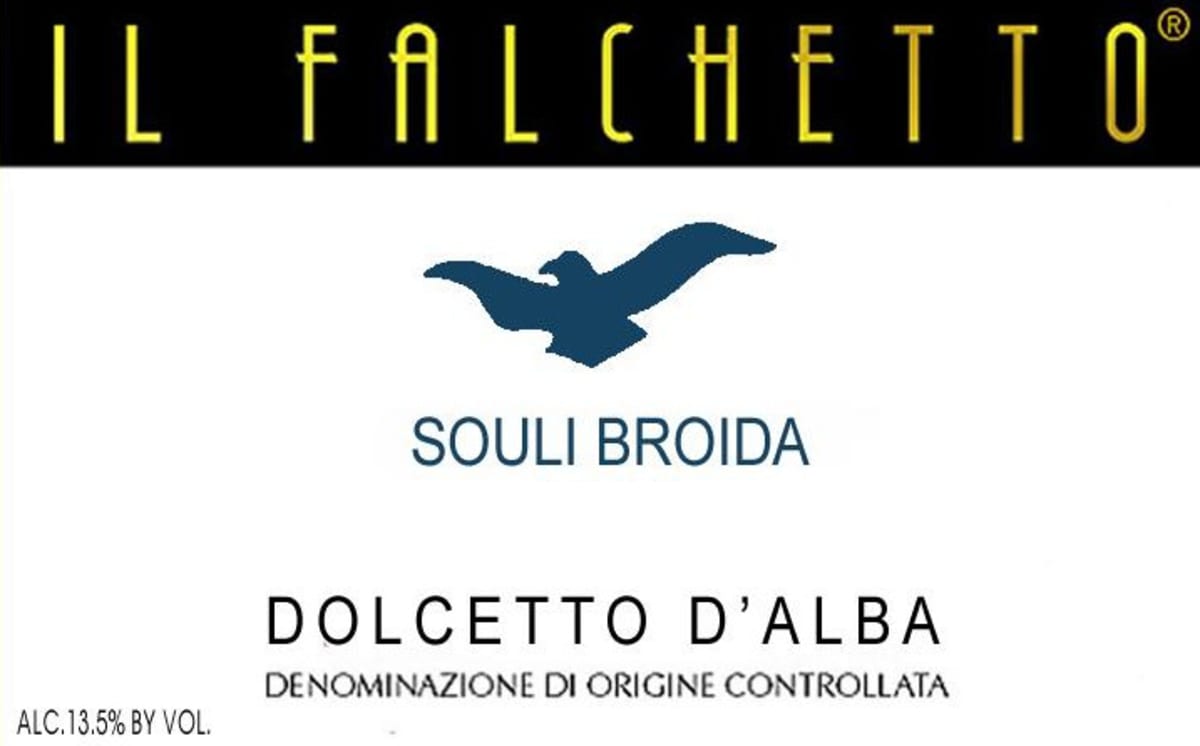 Il Falchetto Dolcetto d'Alba Souli Broida 2014 Front Label