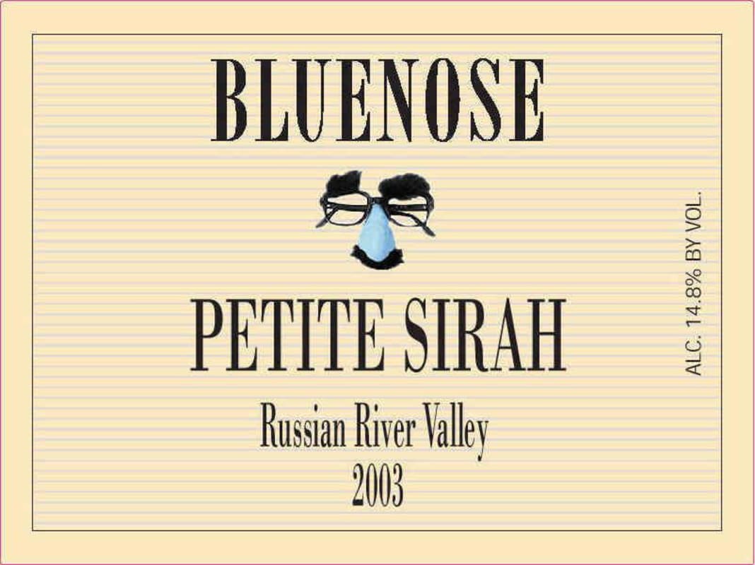 Bluenose Wines Petite Sirah 2003 Front Label