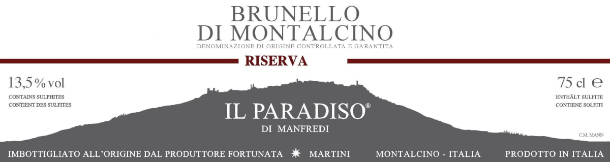 Il Paradiso di Manfredi Brunello di Montalcino Riserva 2006 Front Label