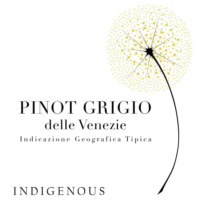 Indigenous Selections LLC delle Venezie Pinot Grigio 2014 Front Label