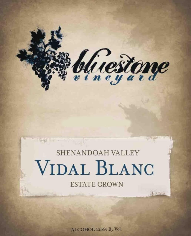 Bluestone Vineyard Estate Grown Vidal Blanc 2014 Front Label
