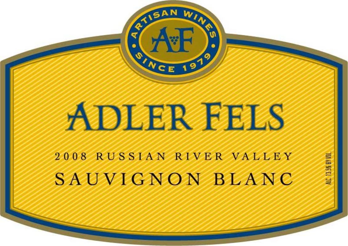 Adler Fels Sauvignon Blanc 2008 Front Label