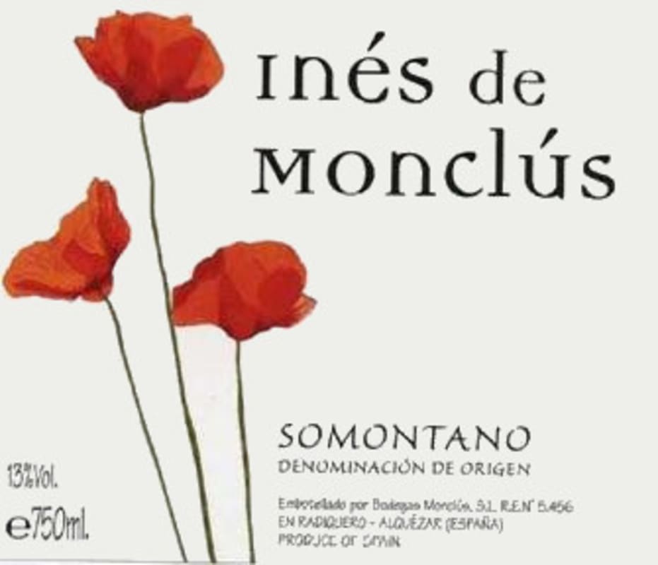 Ines de Monclus Tinto 2012 Front Label