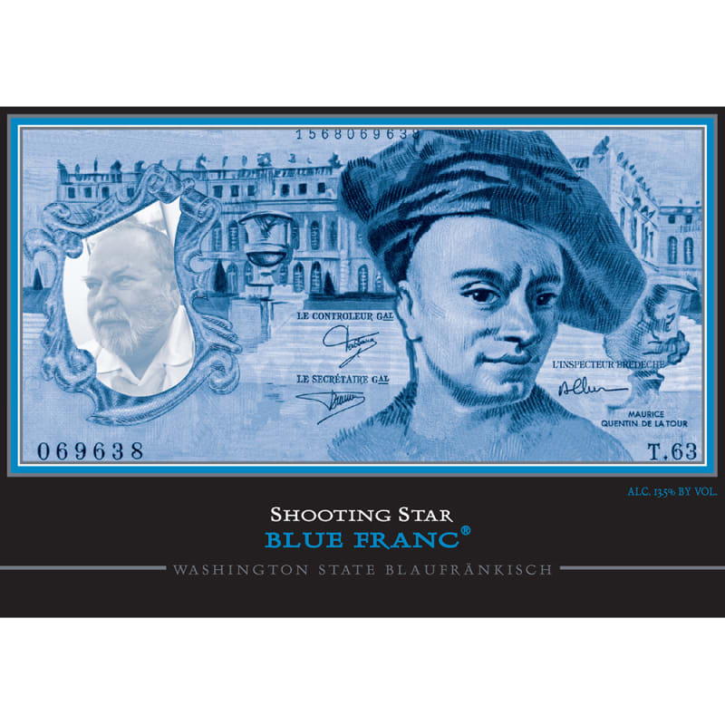 Steele Shooting Star Blue Franc 2012 Front Label