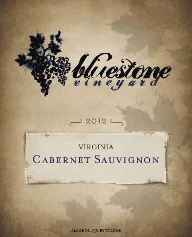 Bluestone Vineyard Cabernet Sauvignon 2012 Front Label