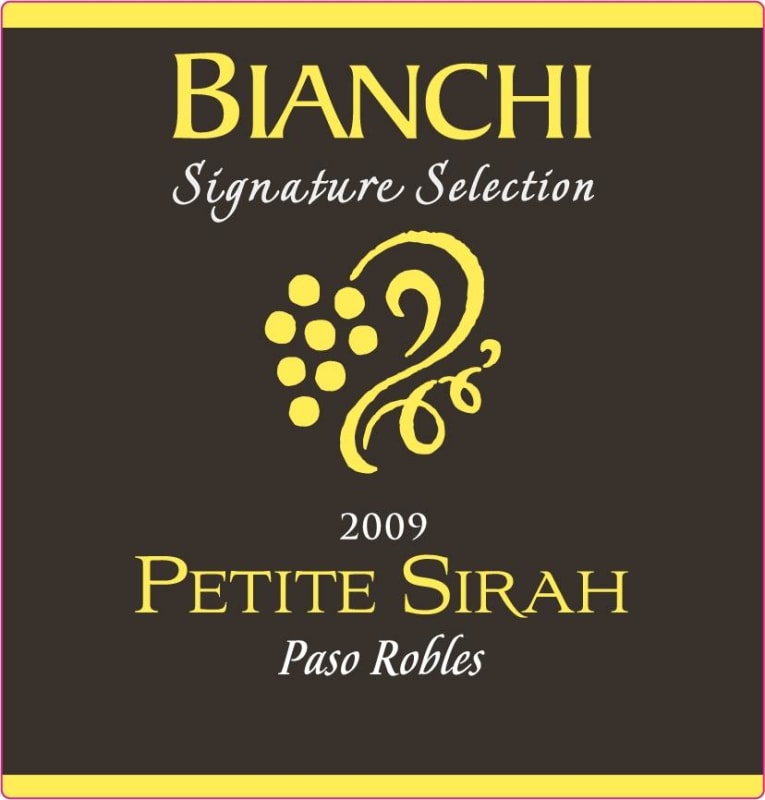 Bianchi Vineyards Signature Petite Sirah 2009 Front Label
