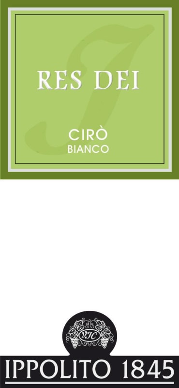 Ippolito 1845 Ciro Res Dei Bianco 2015 Front Label
