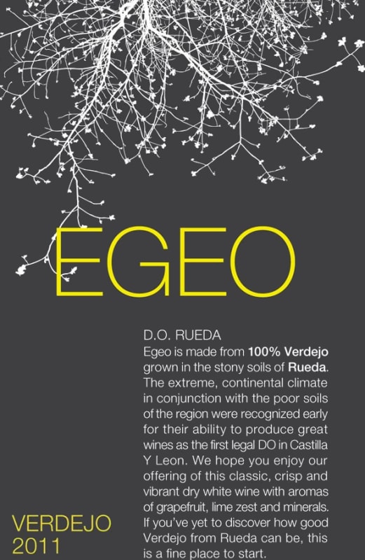 Isaac Fernandez Seleccion Egeo Verdejo 2011 Front Label