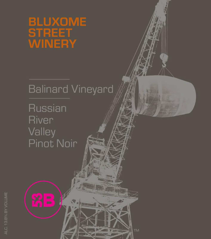 Bluxome Street Winery Balinard Vineyard Pinot Noir 2012 Front Label