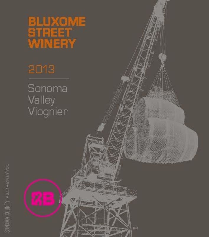 Bluxome Street Winery Viognier 2013 Front Label
