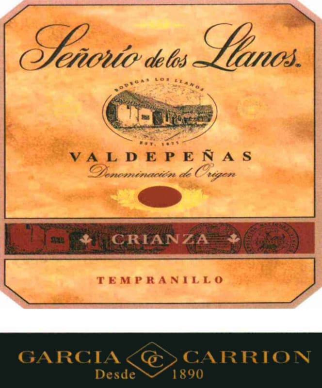 J. Garcia Carrion Senorio de los Llanos Crianza 2009 Front Label