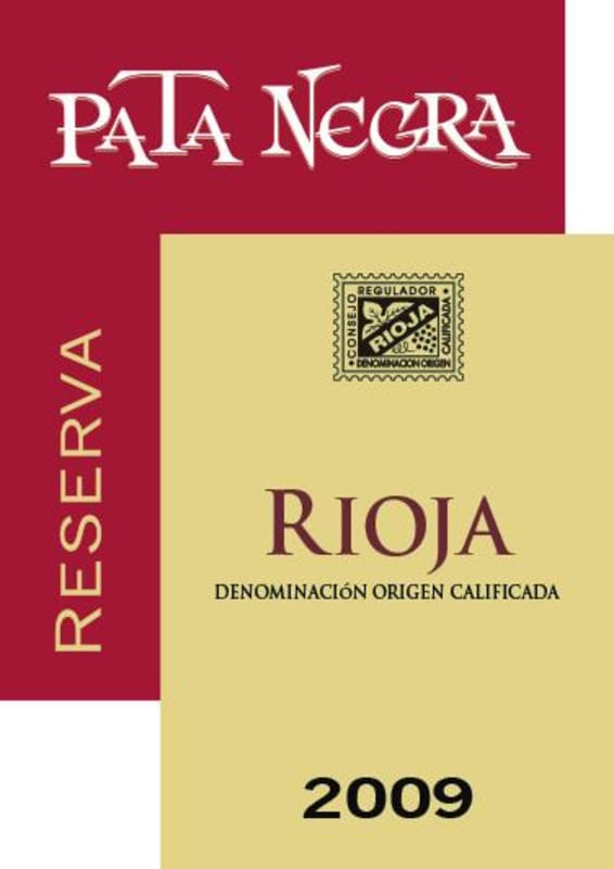 J. Garcia Carrion Pata Negra Reserva 2009 Front Label