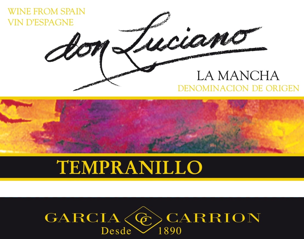 J. Garcia Carrion Don Luciano Tempranillo 2015 Front Label