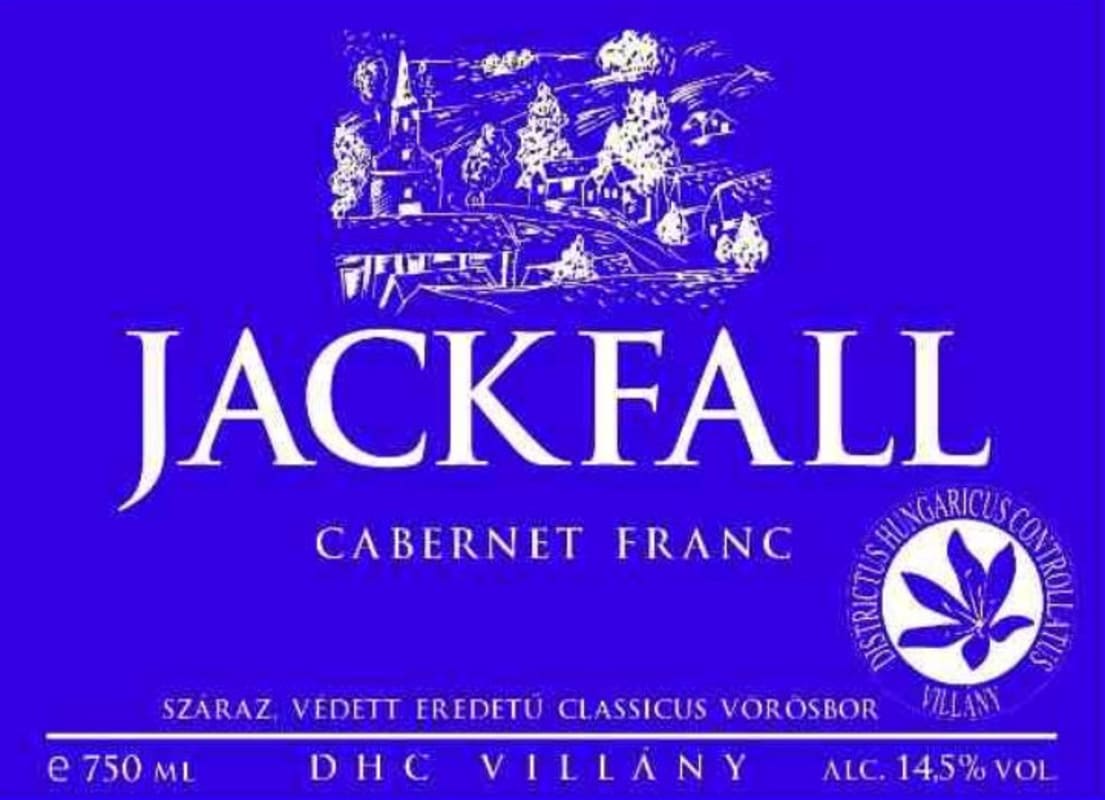 Jackfall Bormanufaktura es Apartmanhaz Cabernet Franc 2011 Front Label