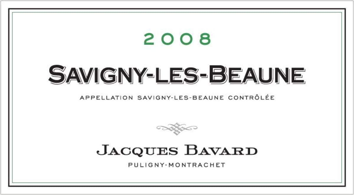 Jacques Bavard Savigny-les-Beaune 2008 Front Label