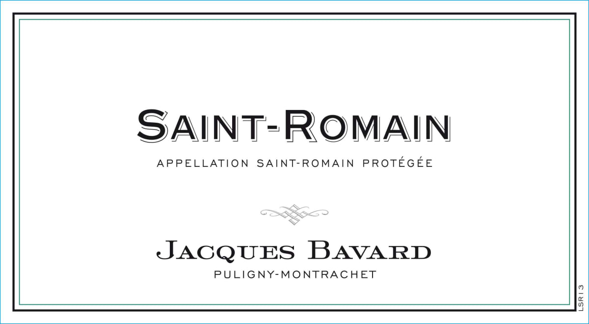 Jacques Bavard Saint-Romain 2014 Front Label