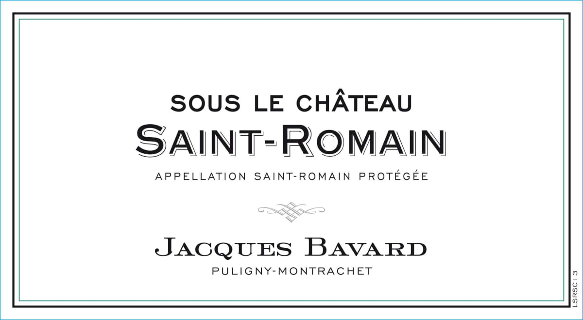 Jacques Bavard Saint-Romain Sous Le Chateau 2014 Front Label