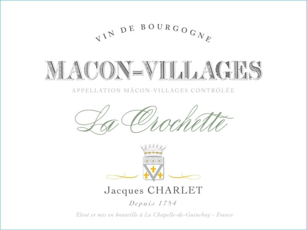 Jacques Charlet Macon-Villages La Crochette 2014 Front Label