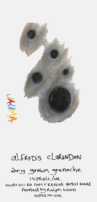 Jauma Alfred's Clarendon Dry Grown Grenache 2015 Front Label