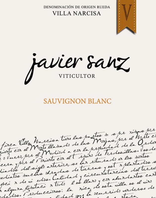 Javier Sanz Viticultor Sauvignon Blanc 2015 Front Label