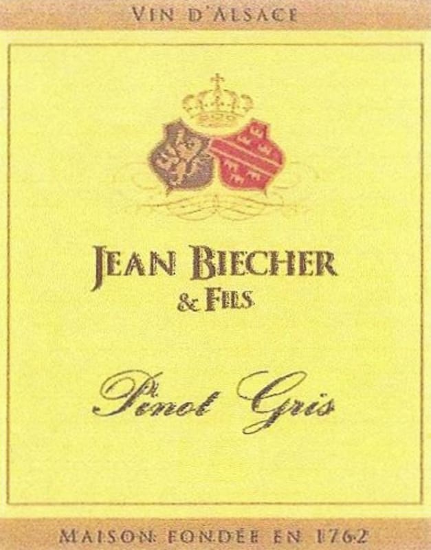 Jean Biecher Tradition Pinot Gris 2015 Front Label