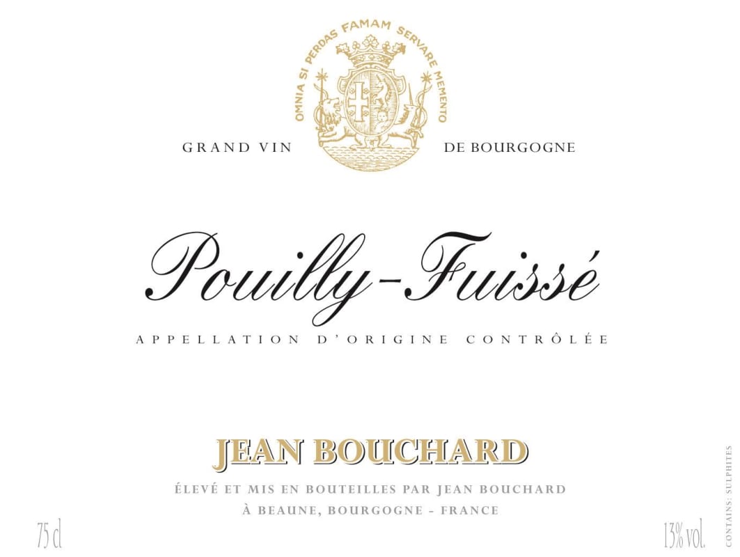 Jean Bouchard Pouilly-Fuisse 2013 Front Label