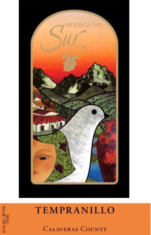 Bodega del Sur Tempranillo 2011 Front Label