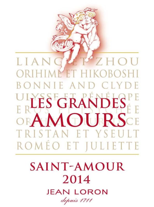 Jean Loron Saint-Amour Les Grandes Amours 2014 Front Label
