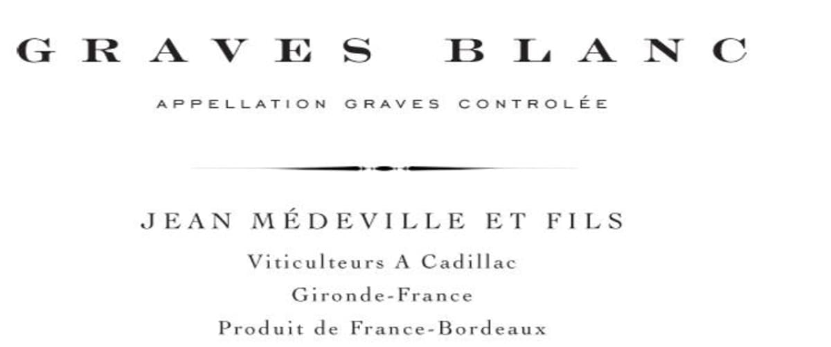 Jean Medeville & Fils Graves Blanc 2012 Front Label