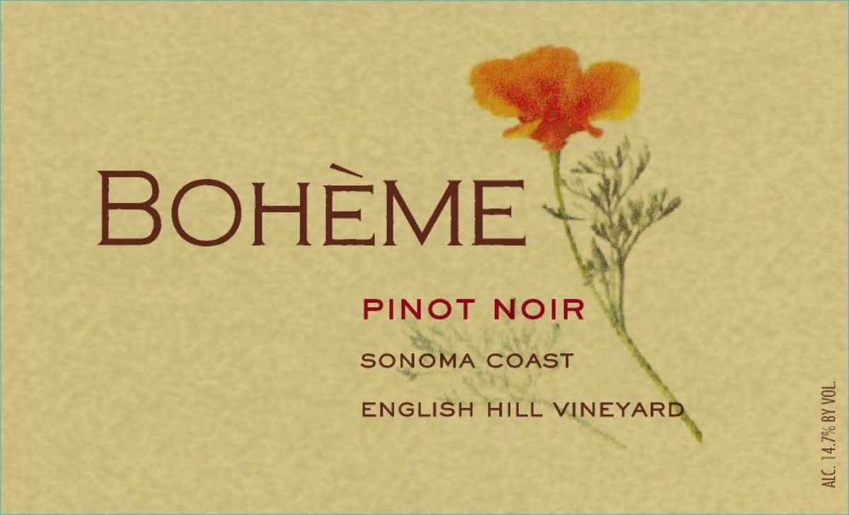 Boheme Wines English Hill Pinot Noir 2010 Front Label