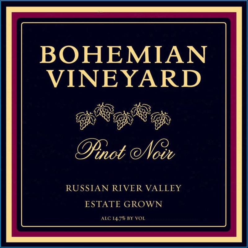 Bohemian Vineyard Pinot Noir 2014 Front Label