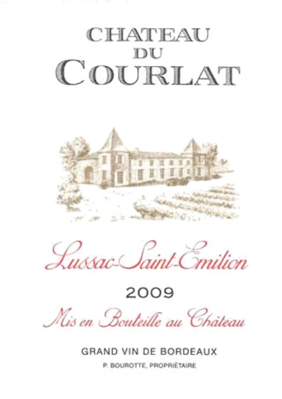 Jean-Baptiste Audy Lussac-Saint-Emilion Chateau du Courlat 2009 Front Label