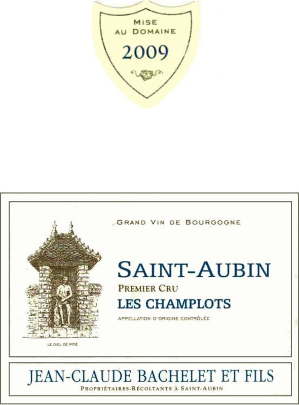 Jean-Claude Bachelet Saint-Aubin Les Champlots Premier Cru 2009 Front Label