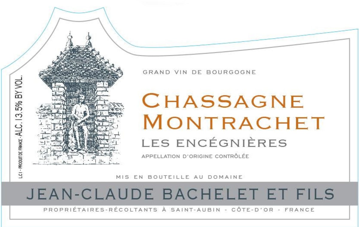 Jean-Claude Bachelet Chassagne Montrachet Les Encegnieres 2012 Front Label