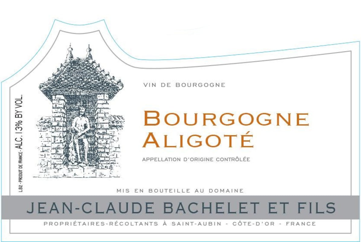 Jean-Claude Bachelet Bourgogne Aligote 2012 Front Label