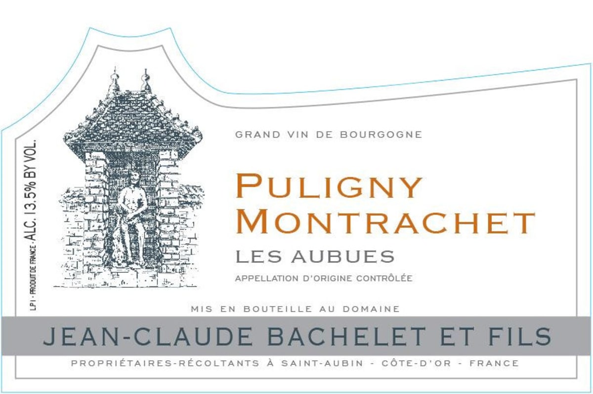 Jean-Claude Bachelet Puligny Montrachet Les Aubues 2013 Front Label