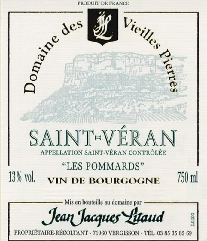 Jean-Jacques Litaud Saint-Veran Les Pommards 2013 Front Label