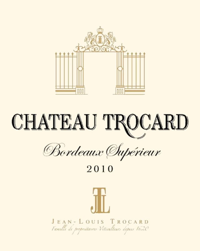 Jean-Louis Trocard Vineyards Chateau Trocard 2010 Front Label