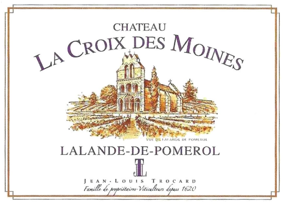 Jean-Louis Trocard Vineyards Chateau La Croix des Moines 2012 Front Label
