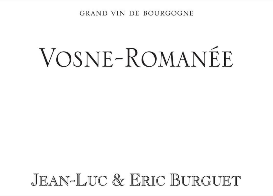 Jean-Luc & Eric Burguet Vosne-Romanee 2012 Front Label