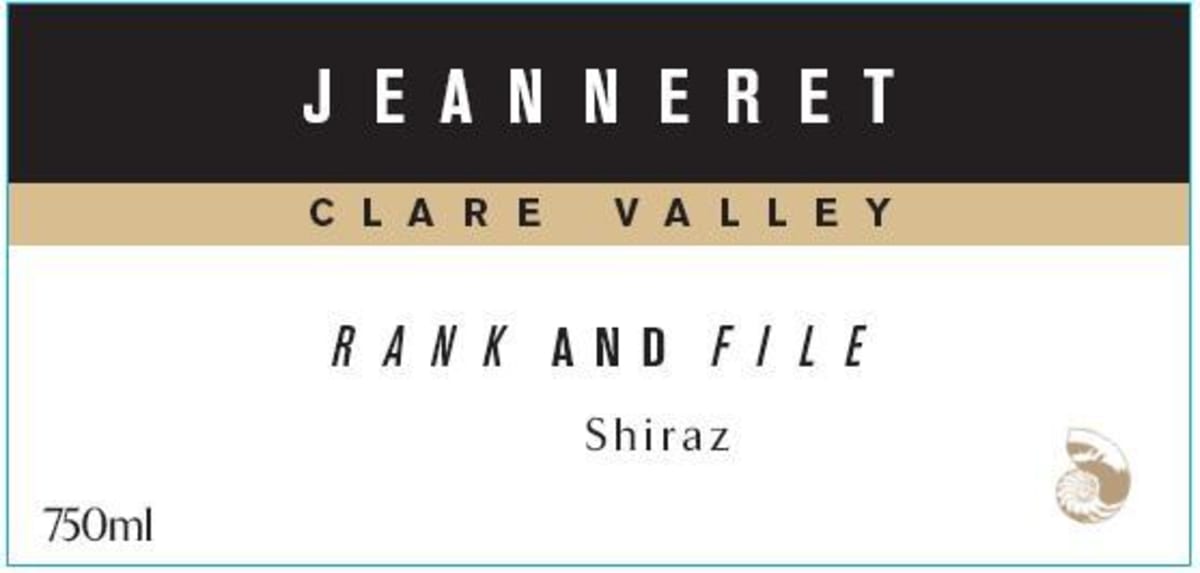 Jeanneret Wines Rank And File Shiraz 2006 Front Label
