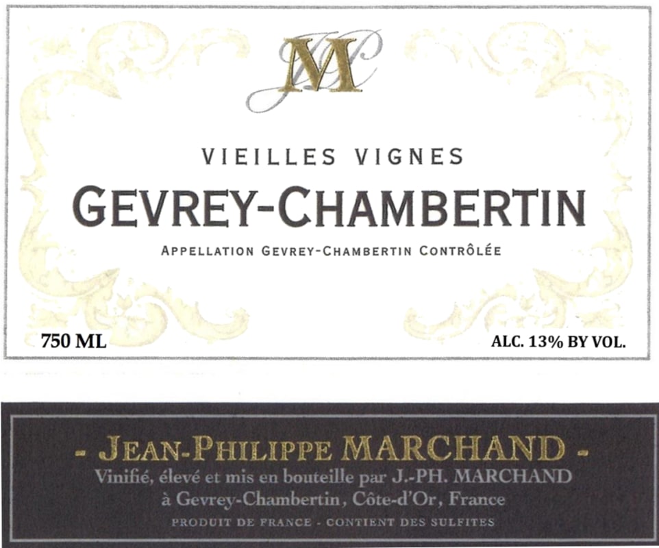 Jean-Philippe Marchand Gevrey-Chambertin Vieilles Vignes 2014 Front Label
